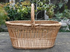 Panier Osier ancien old French Basket ajouré Good Condition 39cmX25cmX30cm haut
