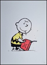 Banksy Charlie Marron - Silex 70 X 50 CM Lithographie Limitée #37/150