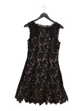 Linea Raffaelli A-Line Midi Dress UK12 in Black