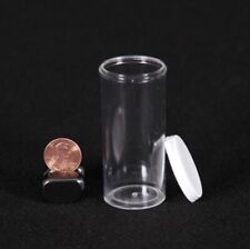 12 Dram (1.50 oz.) Clear Polystyrene Plastic Vials with Snap Caps