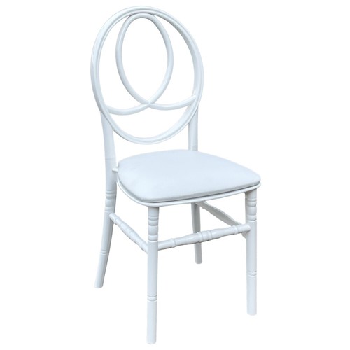 Chaise blanc avec coussin cuir - avec,