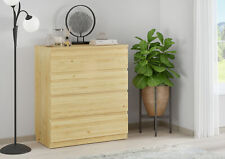Commode moderne en bois Armoire en bois avec 4 tiroirs pin naturel