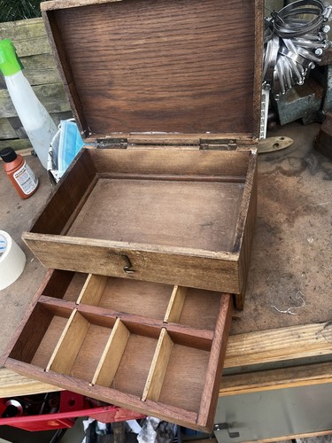 Boîte bois ancienne - boîte, en