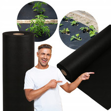 Géotextile Toile Anti-Mauvaises Herbes en Non tissé 150g/m2 NOIR avec UV