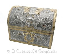 Trunk Box Jewelry Box Studded Satyrs Sphinxes Secret Antique