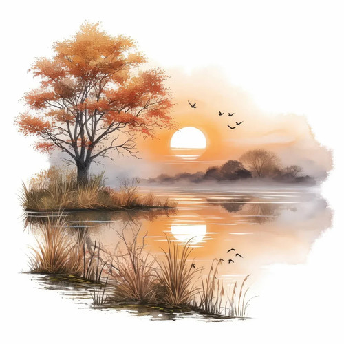 Aquarelle paysages nature - ,