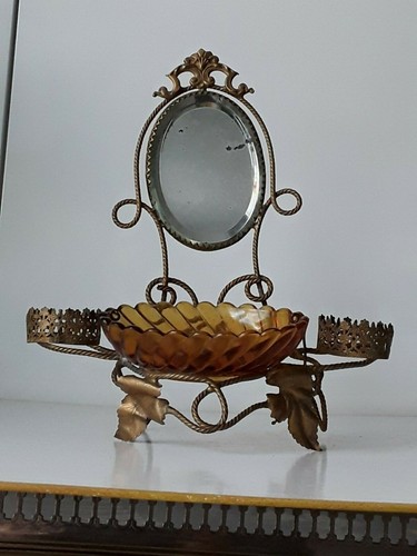 Ancien baguier miroir laiton - ancien,