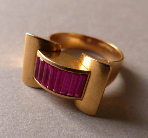 Bague chevalière tank - , en