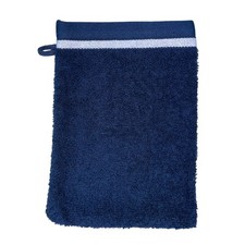 Gant de toilette bleu foncé