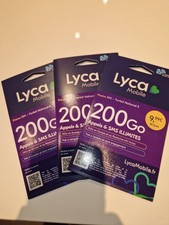 Lycamobile SIM  Prépayée 200Go /Appel Sms illimités 4-5G /30 jours Lyca Mobile