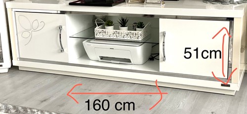 Meuble blanc laqué - blanc,