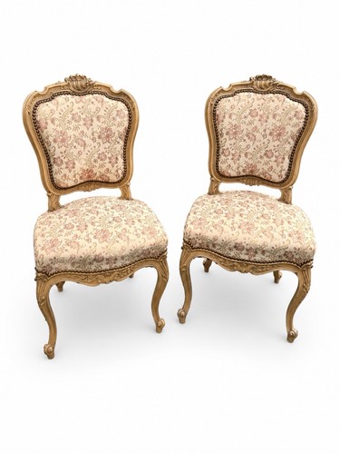 Lot chaises louis xv - de,