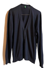 BENETTON cardigan gilet bleu