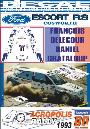 Decal ford escort cosworth - decal,