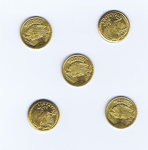 Lot pièces or saint - piÈces,