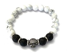 Bracelet Howlite et Pierre de