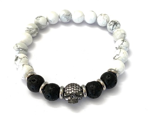 Bracelet howlite pierre de - pierre,