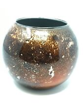 Vintage Jean Noel Bouillet Antique Lacquered Glass Lacquered Glass Ball Vase