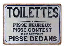 PLAQUE BOIS "TOILETTES" texte
