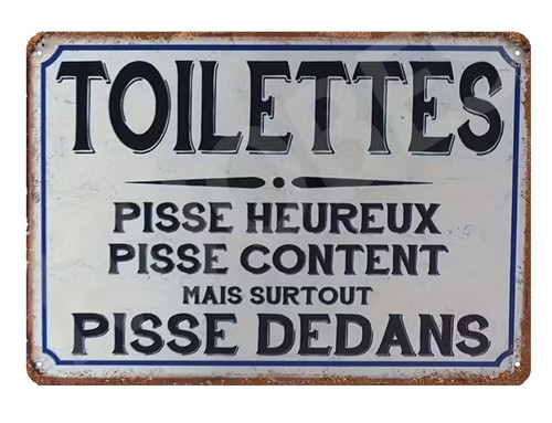 Plaque bois toilettes texte - "toilettes",