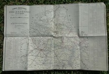  ARDENNES 1857 ROAD MAP COLORS 52 x 80 cm  