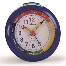 Réveil quartz pour enfant, mixte, bleu, heures en Allemand, Atlanta 1265/5 Neuf