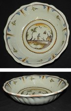 Grand plat NEVERS 18-19ème (saladier) décor Populaire