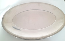 Grand plat inox ovale - style
