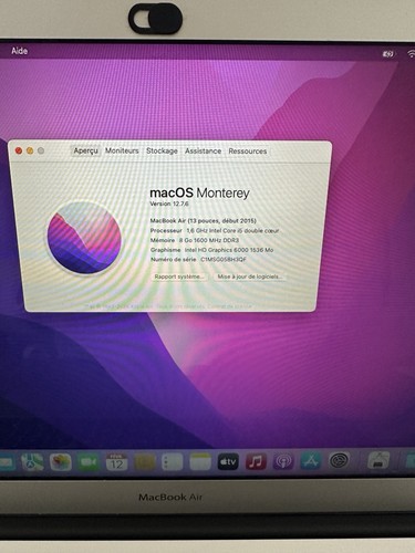 Macbook air 2015 - 13 ”, 1,6