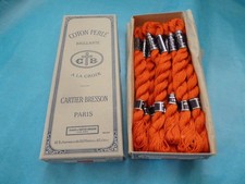 mercerie ancienne Cartier Bresson 10 écheveaux coton perlé brillanté A LA CROIX