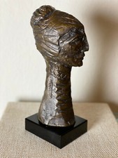 Bronze Sculpture Delporte Woman Bust Sculpture Women Head Limited 7/8 Rare Rare