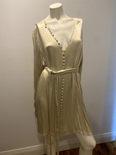 ENVELOPE 1976 champagne dress rouleau loop tie shirt dress  BNWOT FR44 AU14