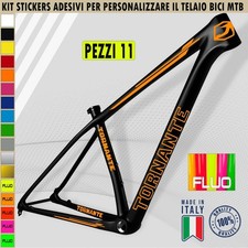 Kit 11 autocollants cadre de vélo UNIVERSELS VTT course cross protection...