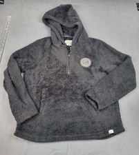 Blue 84 Manzanita Oregon Coast Fleece Womens Medium Black Quarter Zip Hoodie