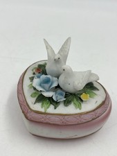 Boîte à Bijoux Tourterelles Blanches 