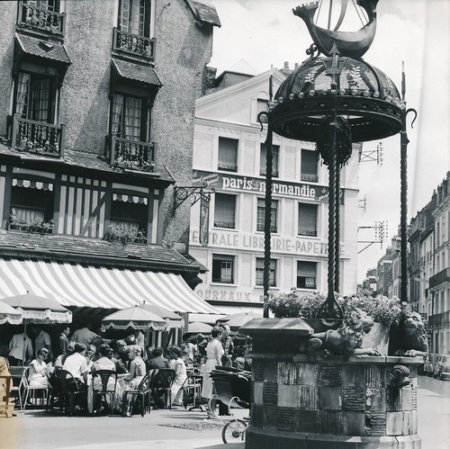 Dieppe 1950 terrasse - 1950,