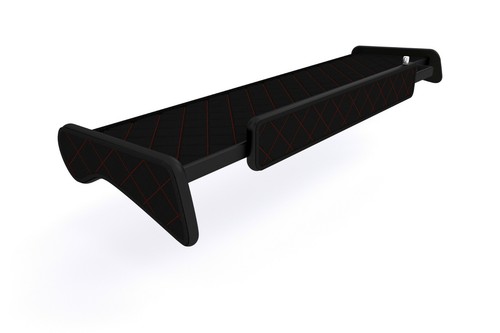 Table bord noir rouge - noir,