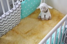 Coussin de Lit Tous Fourrures D'Agneau Naturel, Couverture 120 X 60 CM