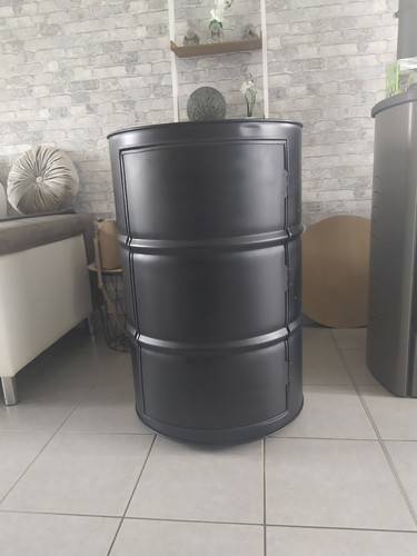 Armoire baril tonneau noir - armoire,