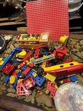 Antique Meccano Junior Games During Spare Parts Truck Crane And Various