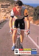 Bike - cycling racer cyclist Dominique Gaigne - Toshiba team - 1987