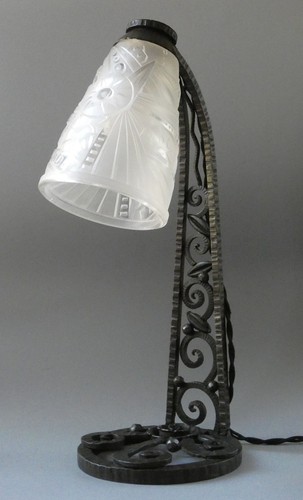 Lampe art deco fer - lampe, forgé