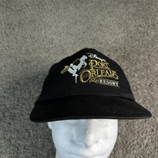 VINTAGE Disney Port Orelans Hat Mens OS Black Gold Walt Disney World USA READ