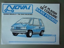 NOVAL Microcar orig 1980s French Mkt Sales Leaflet Brochure - Sans Permis