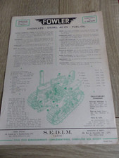 Catalogue,Brochure,Prospectus  Tracteurs Agricole  Marhall Fowler Chenilles 40CV
