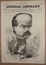JAM 0330 1862 CARICATURE du Dramaturge Théodore Barrière par Nadar