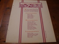 EPREUVE IMPRIMEUR 1925 COLLABORATEURS CATALOGUE OFFICIEL 