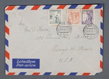 MayfairStamps Czechoslovakia 1958 Lomnice nad Popelkous to Chicago IL Air Mail C
