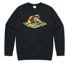 Melting Rubik's Cube Jumper Sweatshirt Funny Nerdy Geek Gift Big Bang Theory