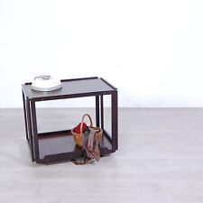 Vintage 60s Lacquered Rosewood Wood Food Holder Trolley Design